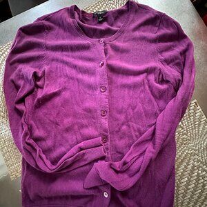 ANN TAYLOR PURPLE CARDIGAN